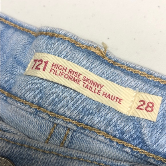 LEVI 721 HIGH-RISE SKINNY JEANS 28x30 ⭐️ - Picture 2 of 15